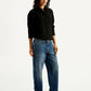 Women's 94 Blue Baggy Fit Mid Rise Jeans - Side View