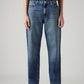 Women's 94 Blue Baggy Fit Mid Rise Jeans - Front View