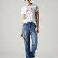 Women's 94 Blue Baggy Fit High Rise Jeans - Styleshot View