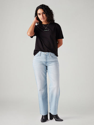 levi's Women's 94 Light Blue Baggy Fit Mid Rise Jeans-picture-19