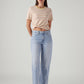 Women's 94 Light Blue Baggy Fit High Rise Jeans - Styleshot View