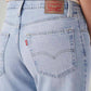 Women's 94 Light Blue Baggy Fit High Rise Jeans - Detail View