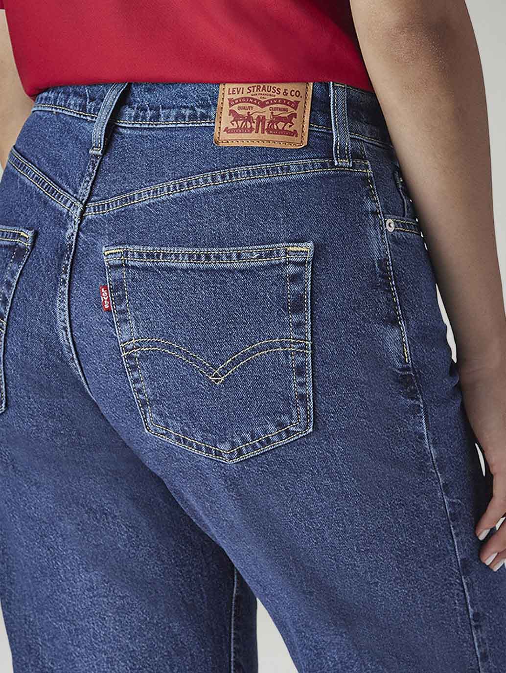 Women's 94 Blue Baggy Fit Mid Rise Jeans - 20 View