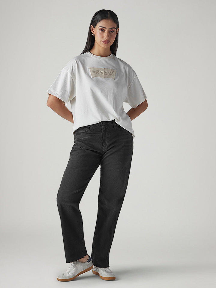 Women's 94 Black Baggy Fit Mid Rise Jeans