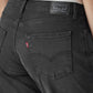 Women's 94 Black Baggy Fit Mid Rise Jeans - Detail View