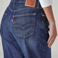 Women's 94 Blue Baggy Fit Mid Rise Jeans - Detail View