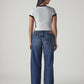 Women's 94 Blue Baggy Fit Mid Rise Jeans - Back View