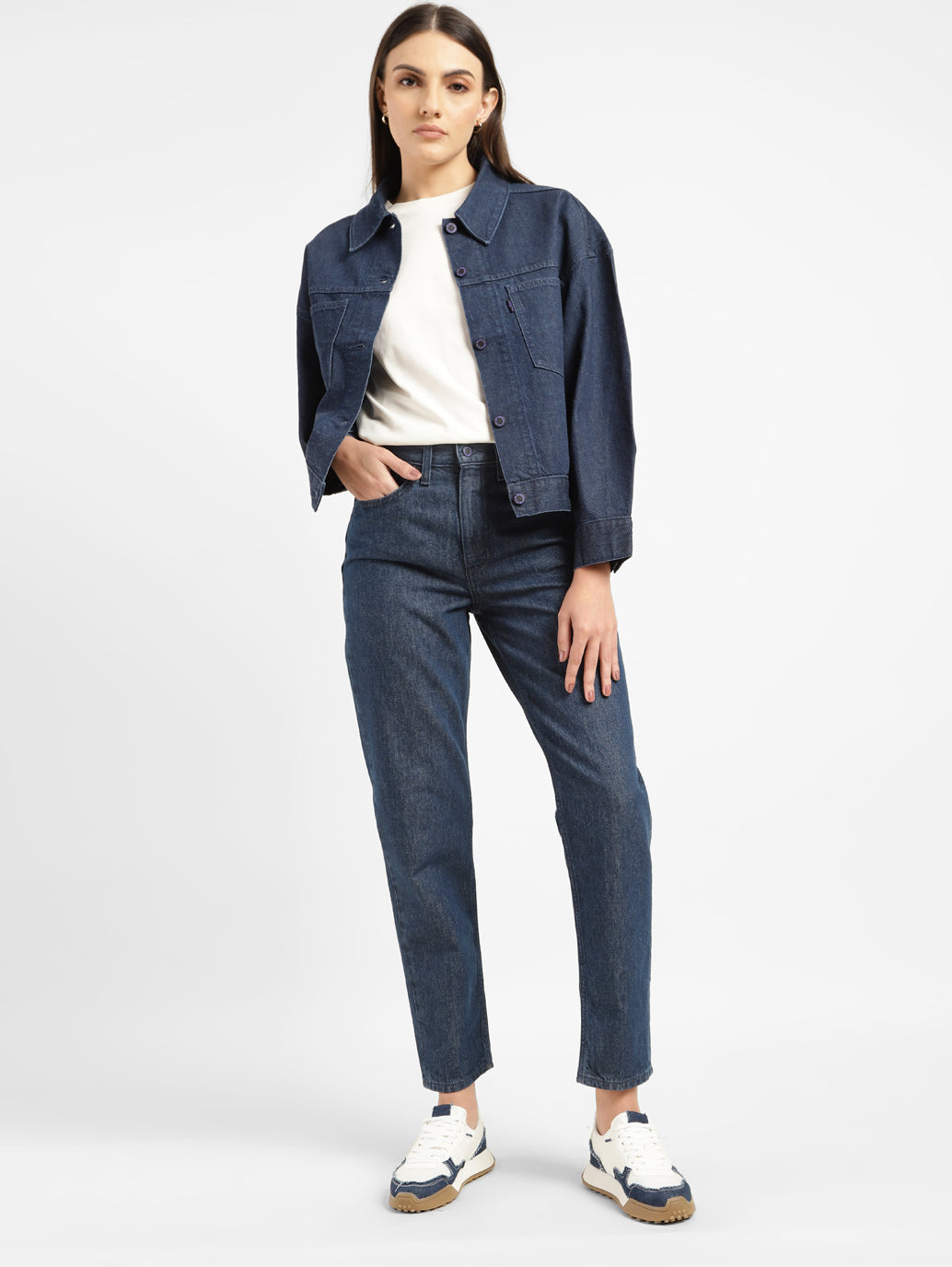 Levi's x Deepika Padukone Mid Rise Baggy Fit  Mom Jeans