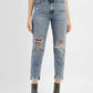 Women's High Rise 80S Mom Loose Tapered Fit Jeans