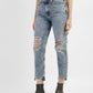 Women's High Rise 80S Mom Loose Tapered Fit Jeans
