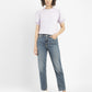 Women's Mid Rise Mom Loose Fit Jeans