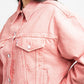 Levi's x Deepika Padukone Solid Peach Spread Collar Jacket