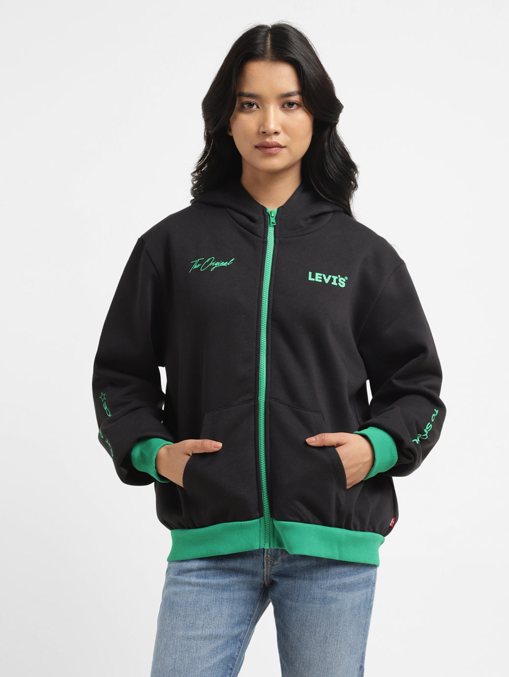 Zip Hoodie Levis Hoodie Women Women Colourblock Regular Fit Zip