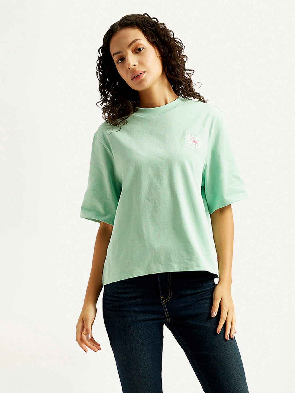 Women's Floral Relaxed Fit T-shirt - Styleshot View