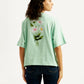 Women's Floral Relaxed Fit T-shirt - Back View