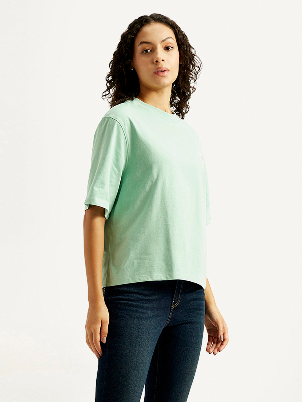 Women's Floral Relaxed Fit T-shirt - Side View