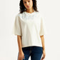 Women's Embroidered Relaxed Fit T-shirt - Styleshot View