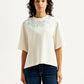 Women's Embroidered Relaxed Fit T-shirt - Front View