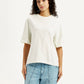 Women's Graphic Print Off White Relaxed Fit T-shirt - Front View
