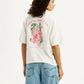 Women's Graphic Print Off White Relaxed Fit T-shirt - Back View