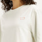 Women's Graphic Print Off White Relaxed Fit T-shirt - Detail View
