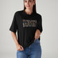 Women's Logo Printed Relaxed Fit Embroidery T-Shirt - Styleshot View