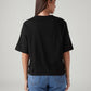 Women's Logo Printed Relaxed Fit Embroidery T-Shirt - Back View