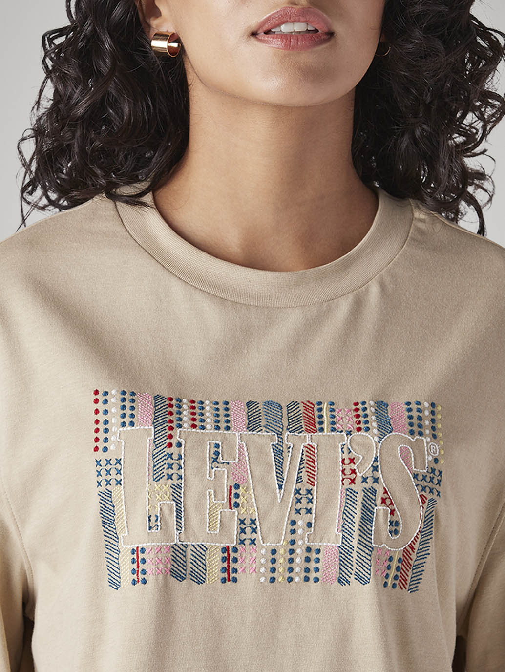 Women's Embroidered Relaxed Fit T-Shirt - 20 View