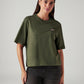 Women's Graphic Print Olive Relaxed Fit T-shirt - Styleshot View