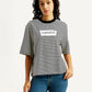 Women's Striped Relaxed Fit T-shirt - Styleshot View