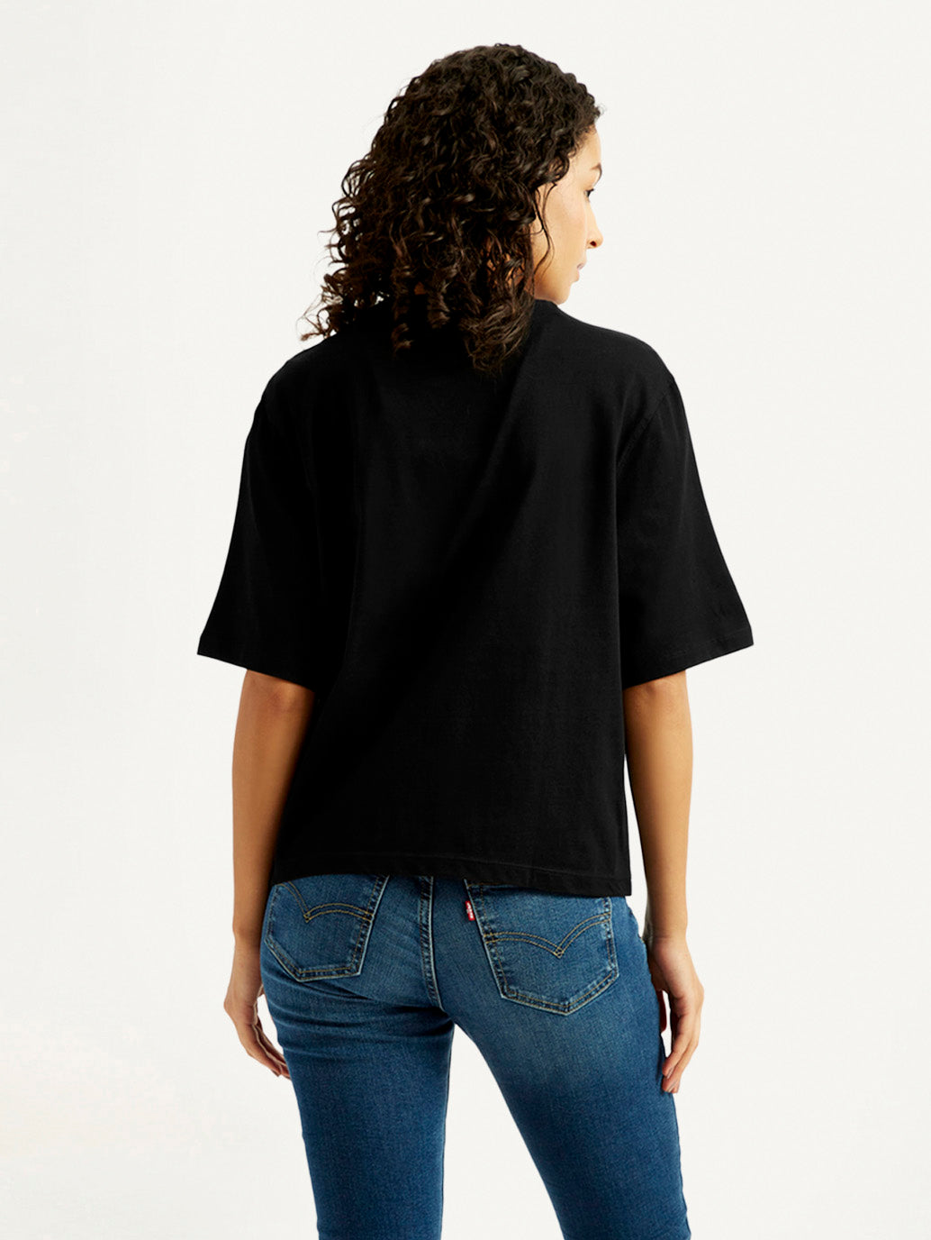 Women's Brand Logo Relaxed Fit T-shirt - Back View