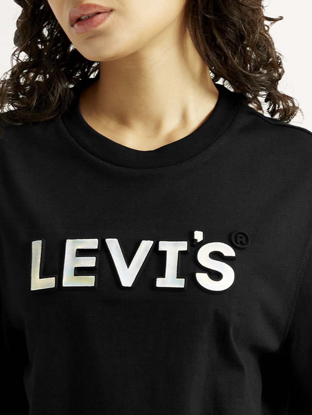 Women's Brand Logo Relaxed Fit T-shirt - Detail View