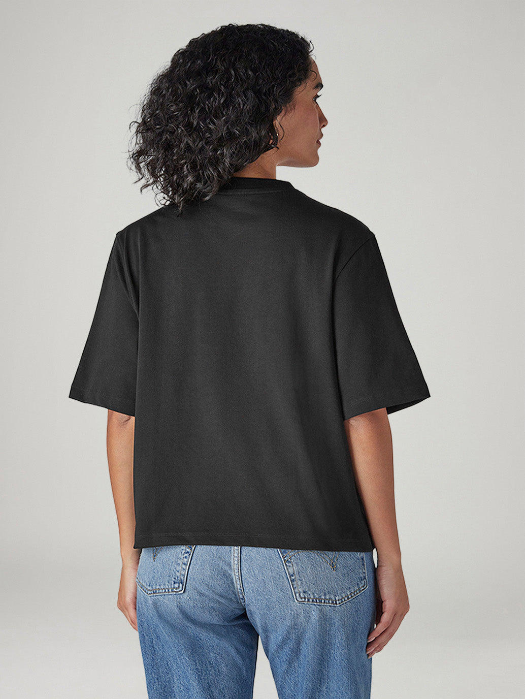 Women's Knitted Regular Fit T-Shirt - Back View