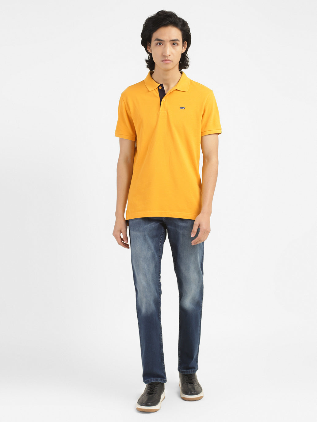Men's Yellow Polo Collar T-Shirt
