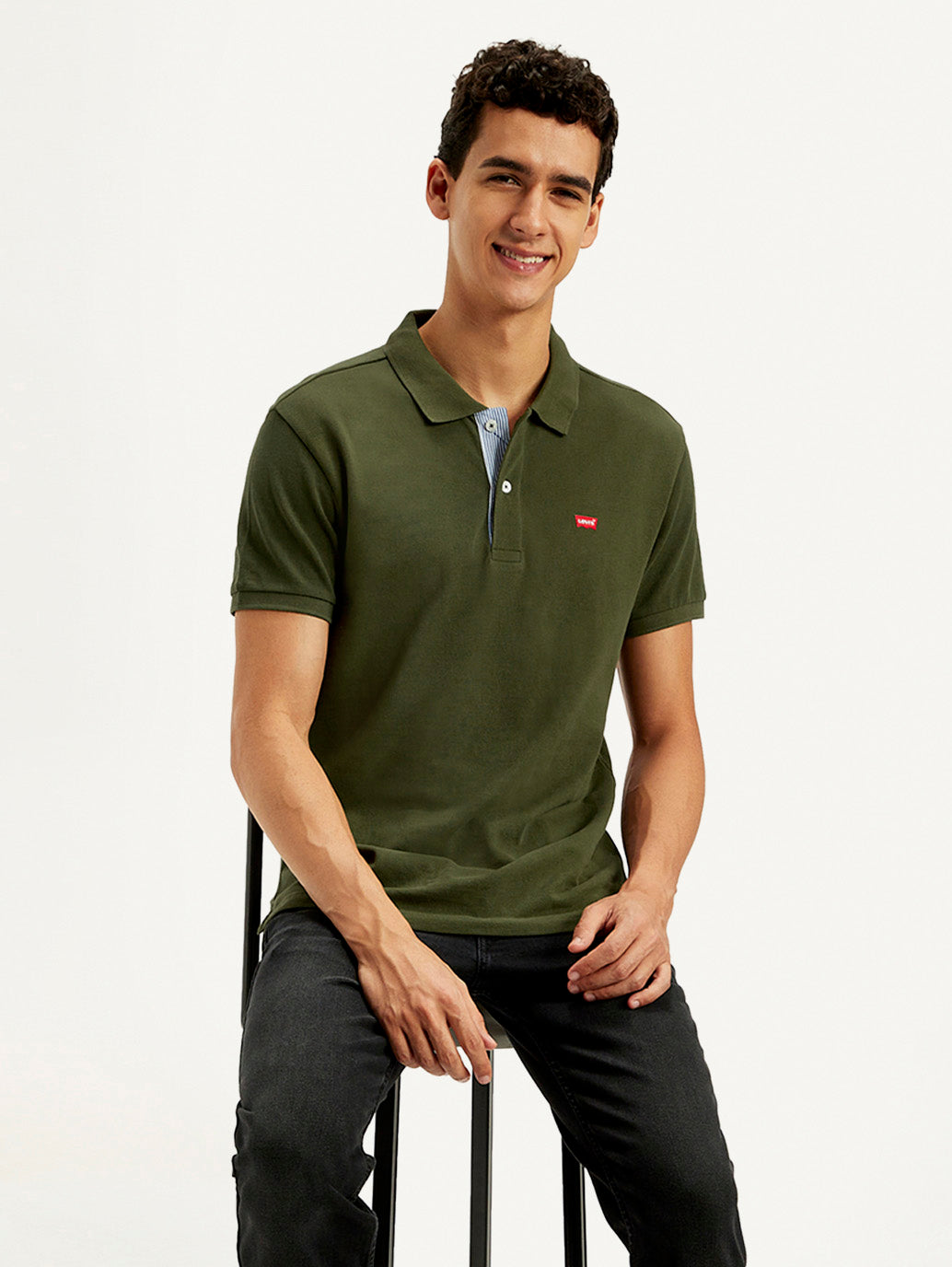 Men's Solid Slim Fit Polo T-shirt