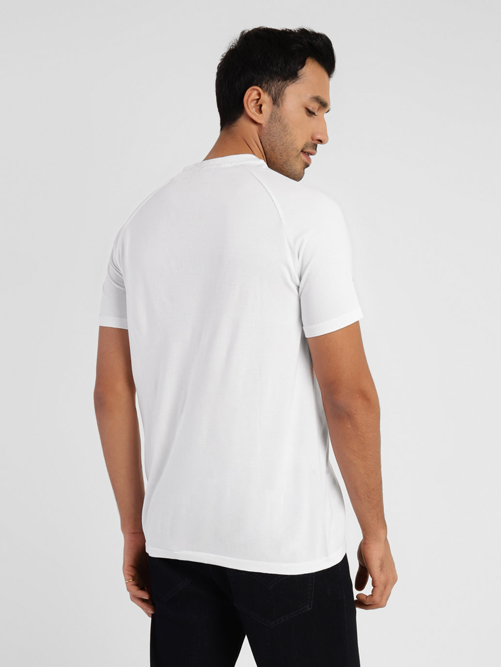 Men's Solid Crew Neck T-shirt White