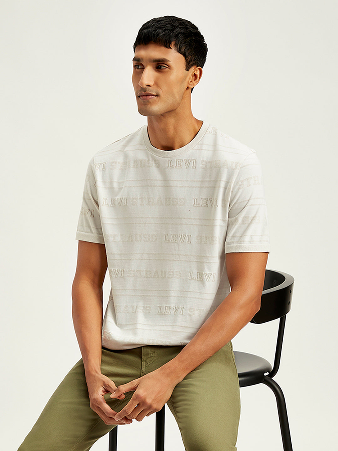 Men's Typographic Print Slim Fit T-Shirt