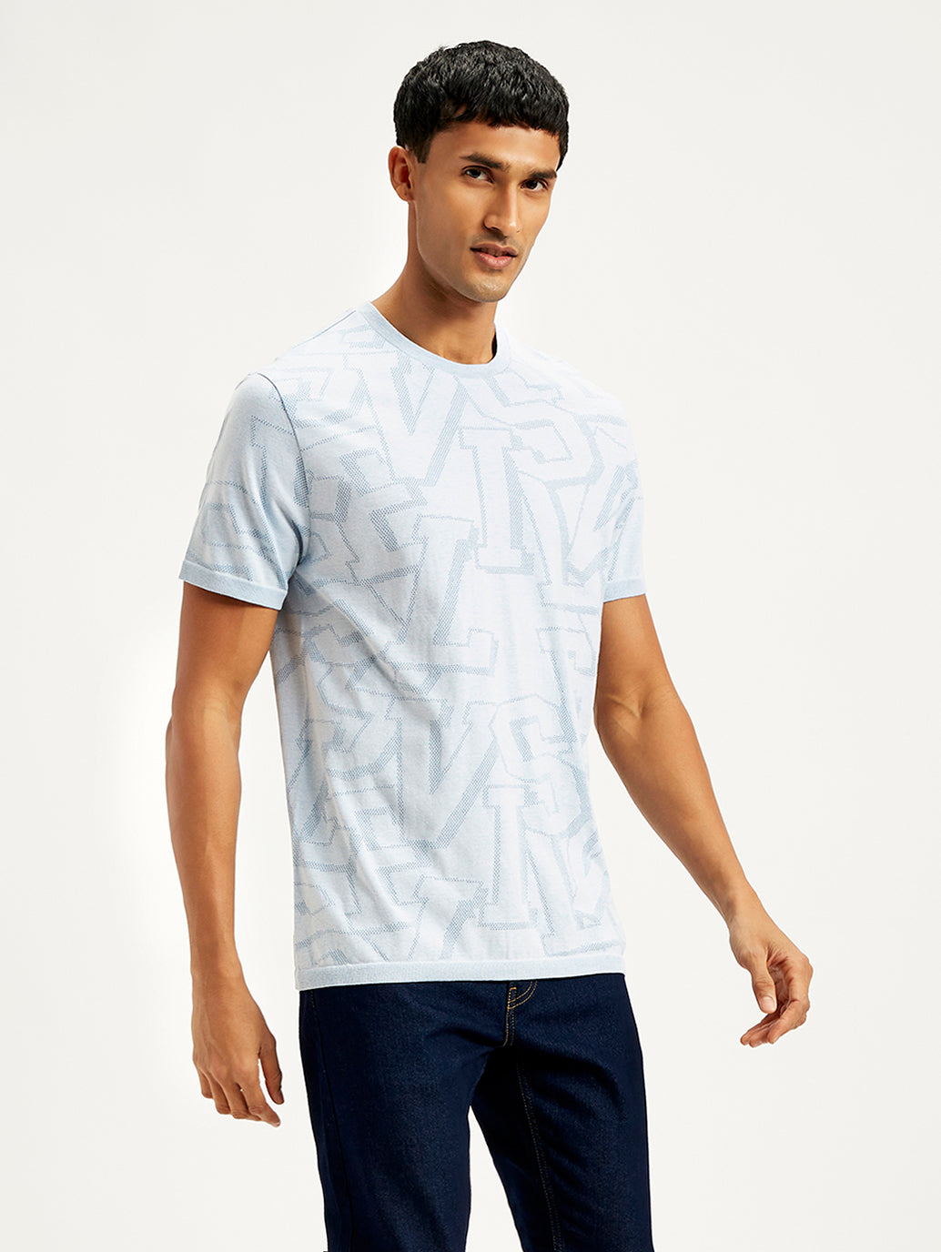 Men's Typographic Print Slim Fit T-Shirt