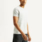 Men's Abstract White Slim Fit T-shirt - Side View