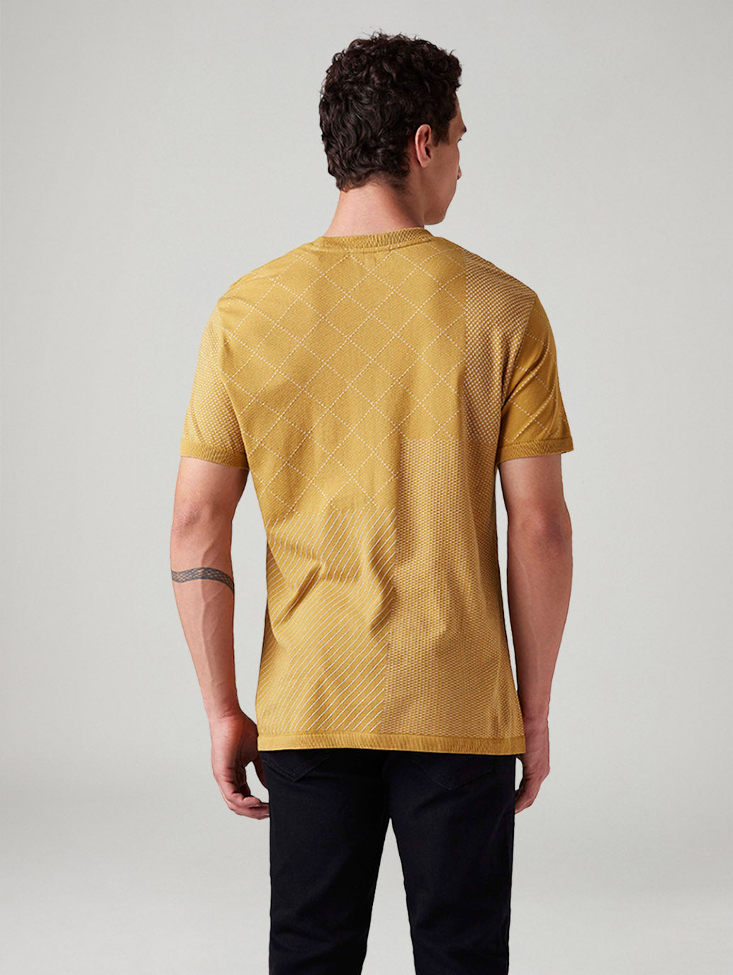 Men's Printed Slim Fit T-Shirt - Back View