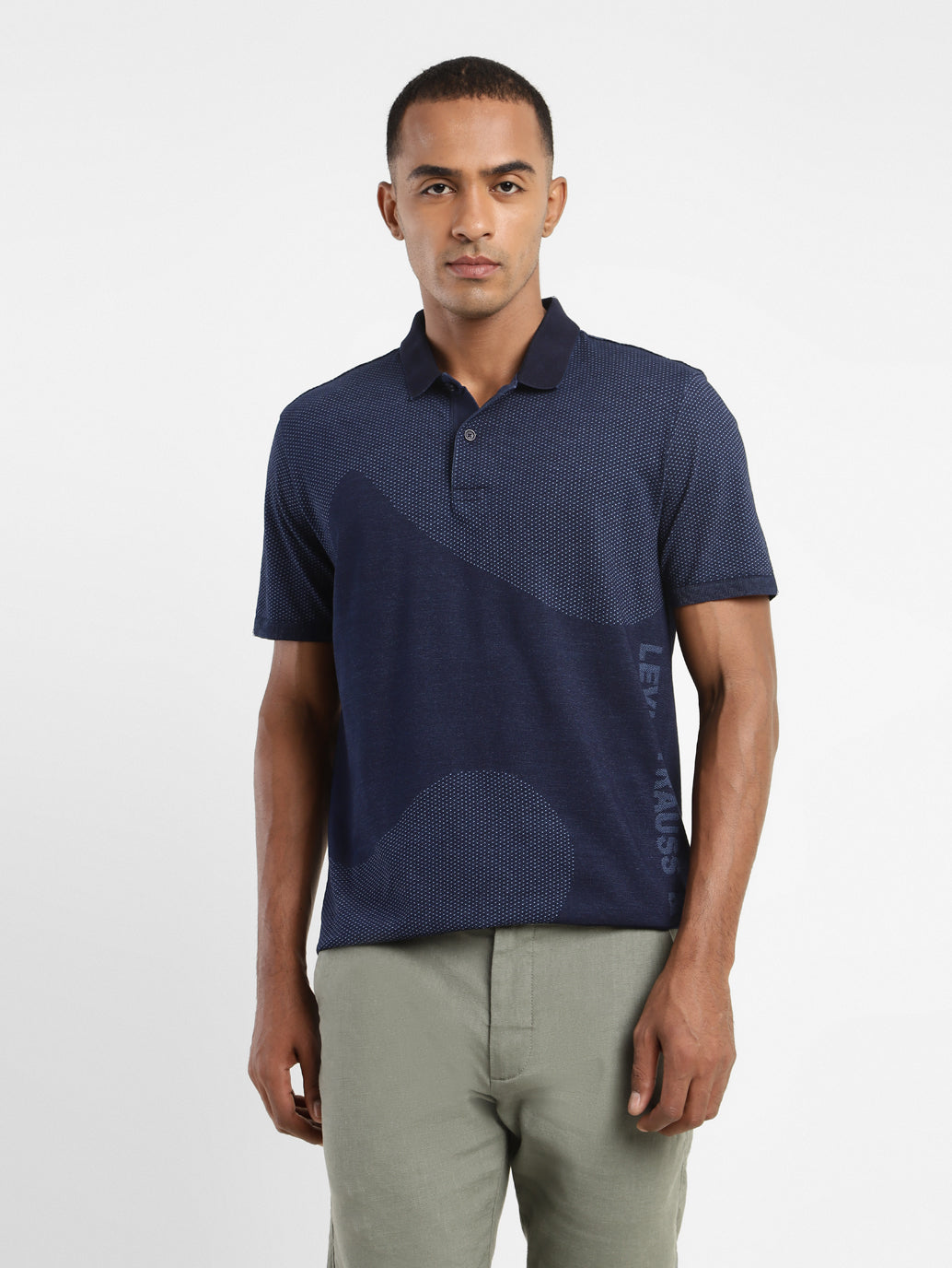 Men's Printed Polo Collar T-shirt
