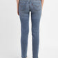 Women's 712 Blue Straight Fit Mid Rise Jeans - 8c48a336-1d24-426d-877c-5ea8293bf95a View