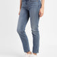 Women's 712 Blue Straight Fit Mid Rise Jeans - bc3d54b3-e21a-4815-9ea6-98e78f7fa49e View
