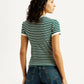 Women's Striped Slim Fit T-shirt - Back View