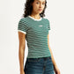 Women's Striped Slim Fit T-shirt - Side View