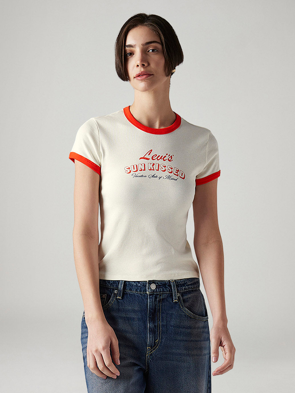 Women's Typography Printed Slim Fit T-Shirt