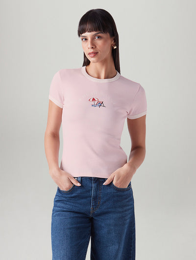levi's Women's Printed Slim Fit Ribbed T-Shirt-picture-22