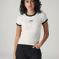 Women's Colorblock Slim Fit Ribbed T-Shirt - Styleshot View