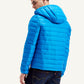 Men's Quilted Blue Hooded Puffer Jacket