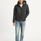 Men's Quilted Black Hooded Puffer Jacket - 52ffba0b-7110-446e-b3cf-61285d5ae2c2 View